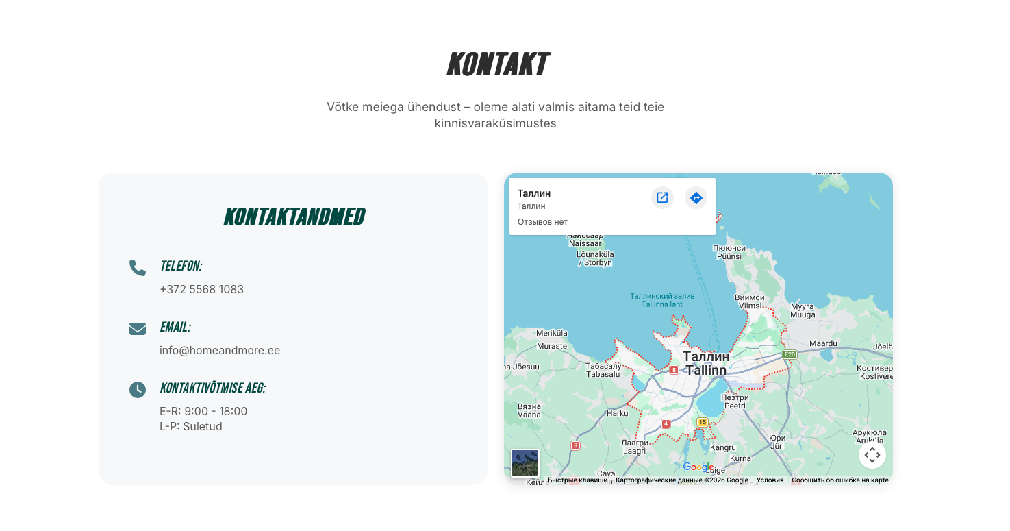 Corporate Website for Home & More