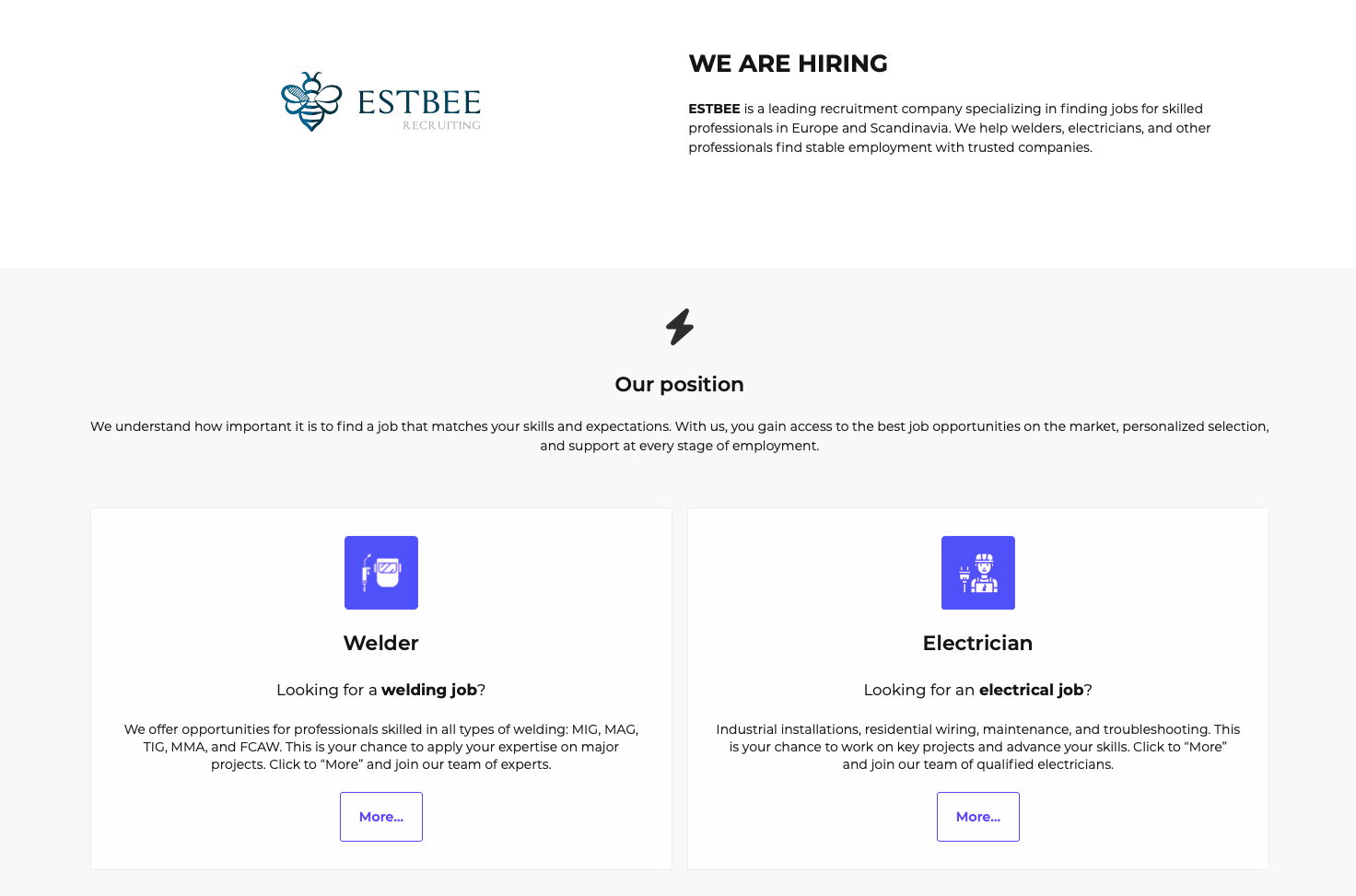 ESTBEE — Recruitment Portal