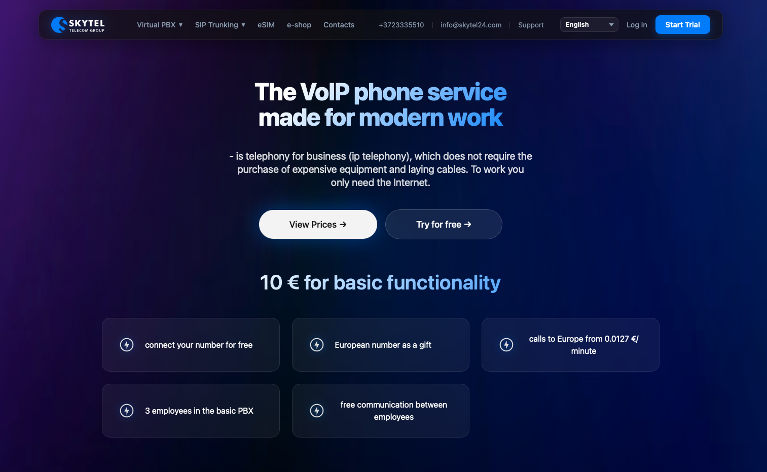 SkyTel — Cloud Telephony & VoIP Business Platform